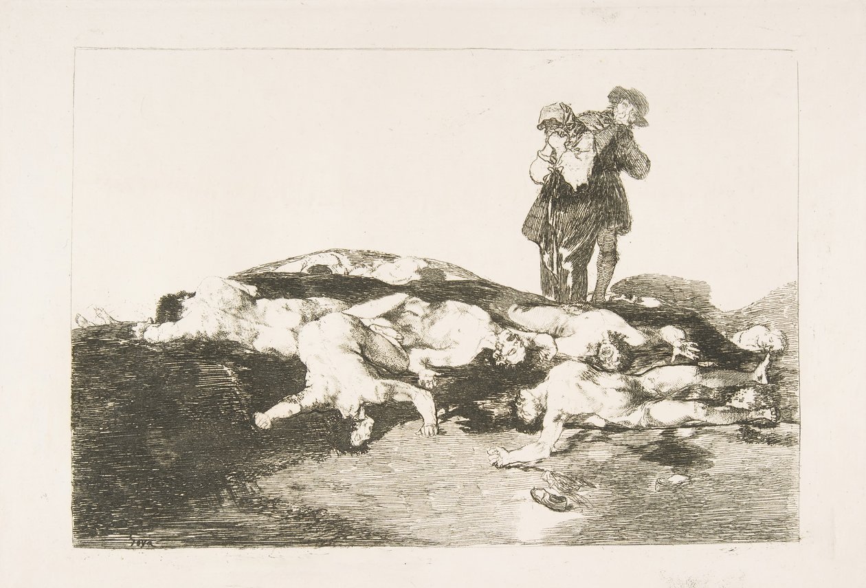 Tafel 18 aus Die Schrecken des Krieges Los Desastres de la Guerra: Begrabt sie und schweigt, 1810 von Francisco de Goya