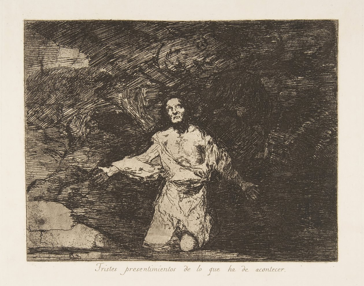 Platte 1 aus Die Schrecken des Krieges Los Desastres de la Guerra: Traurig ..., ca. 1815 veröffentlicht 1863 von Francisco de Goya