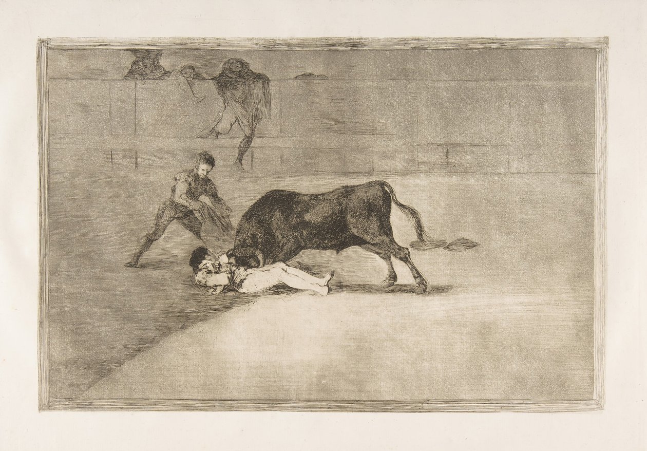 Der unglückliche Tod von Pepe Illo in der Arena von Madrid, 1816 von Francisco de Goya