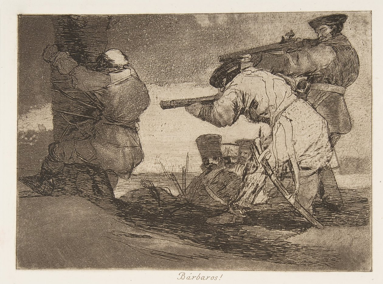 Tafel 38 aus Die Schrecken des Krieges Los Desastres de La Guerra: Barba von Francisco de Goya