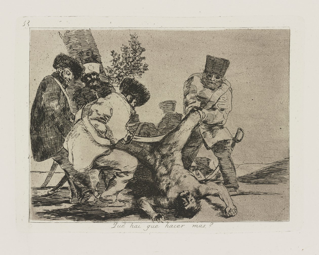 Was kann noch getan werden?, Tafel 33 aus der Serie Die Schrecken des Krieges von Francisco de Goya