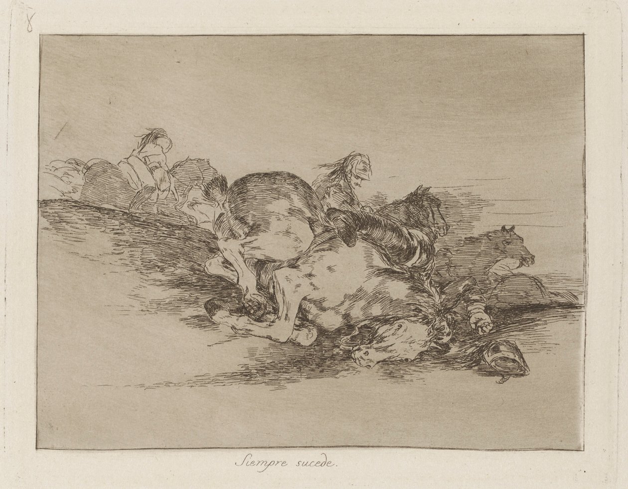 Siempre sucede (Es passiert immer), Tafel 8 aus der Serie Los desastres de la guerra (Die Schrecken des Krieges) von Francisco de Goya