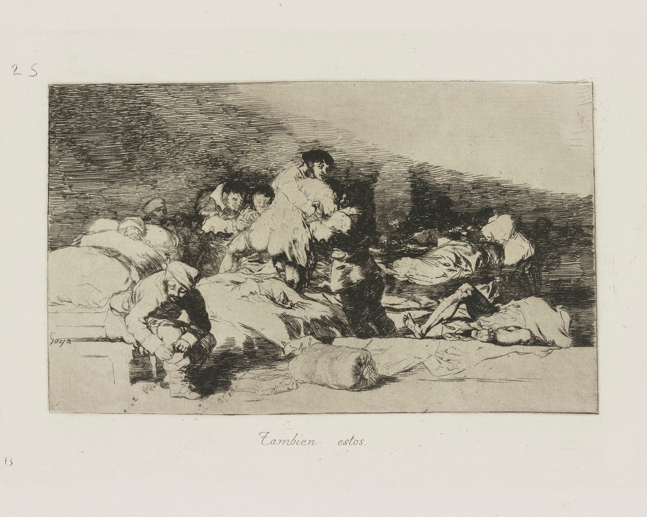 Auch diese, Platte 25 aus der Serie Los desastres de la guerra (Die Schrecken des Krieges) von Francisco de Goya