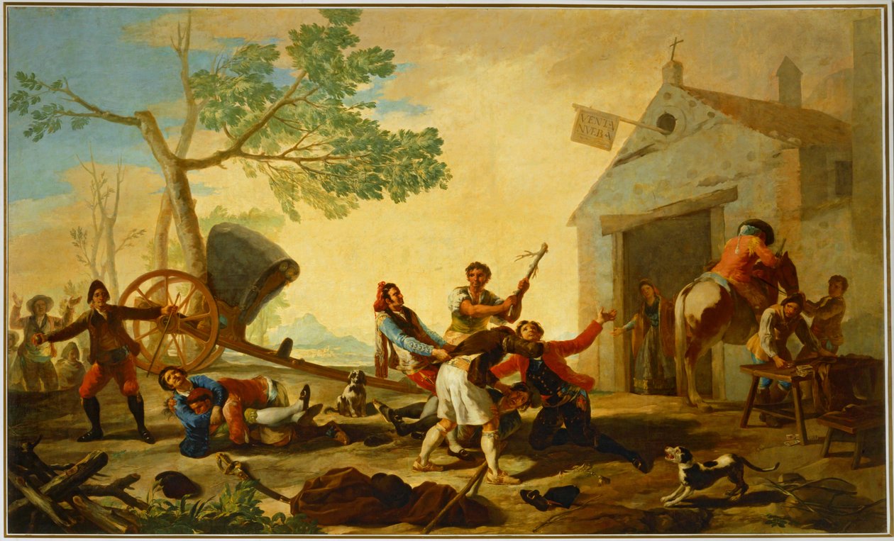Ein Kampf vor der neuen Taverne von Francisco Jose de Goya y Lucientes