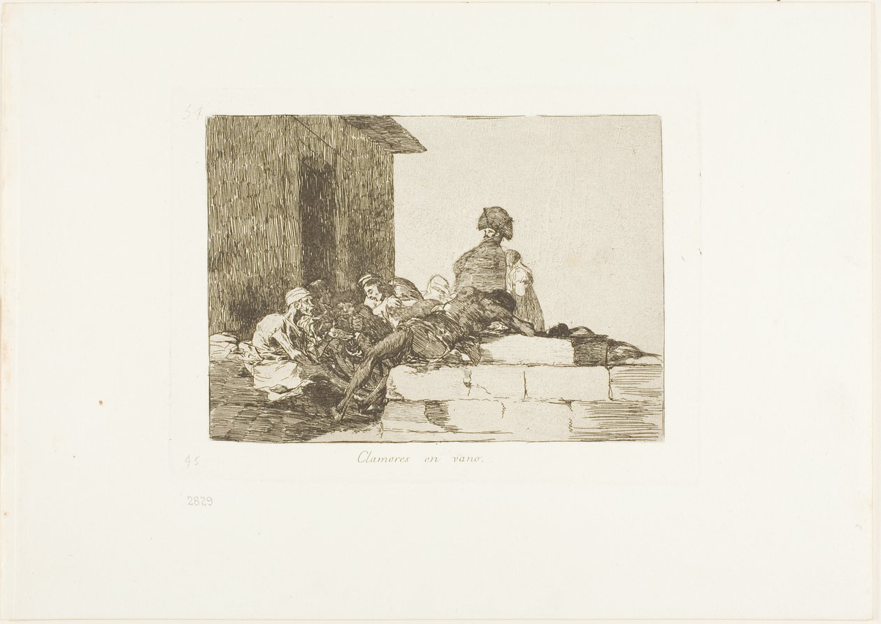 Appelle sind vergeblich, Platte 54 aus Die Schrecken des Krieges von Francisco Jose de Goya y Lucientes