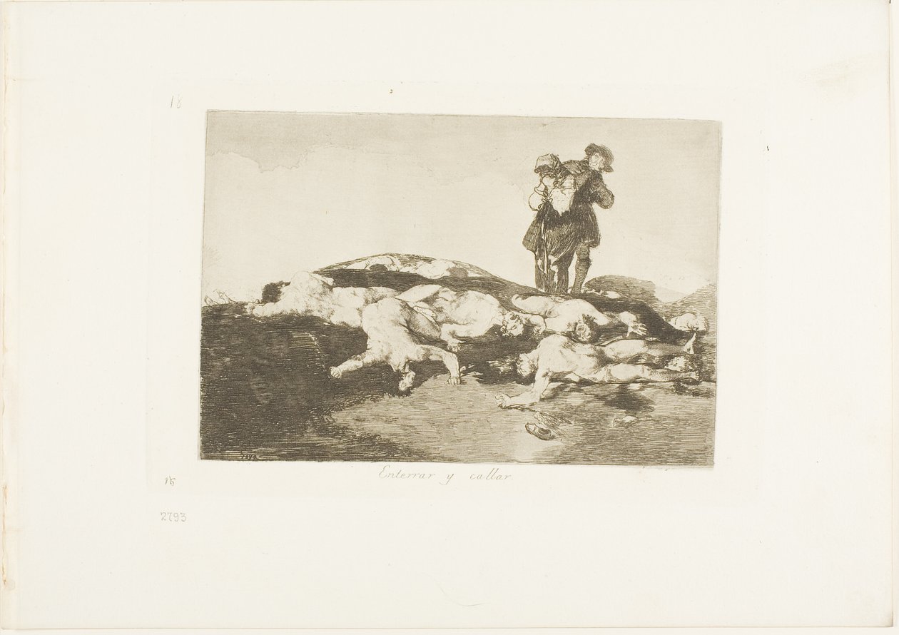 Begrabe sie und schweige, Platte 18 aus Die Schrecken des Krieges von Francisco Jose de Goya y Lucientes