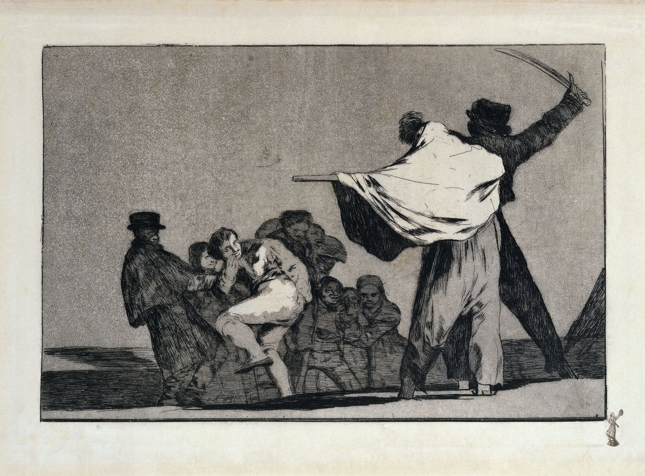 Disparate conocido, auch: Proverbio adicional: ¡Qué guerrero! von Francisco Jose de Goya y Lucientes