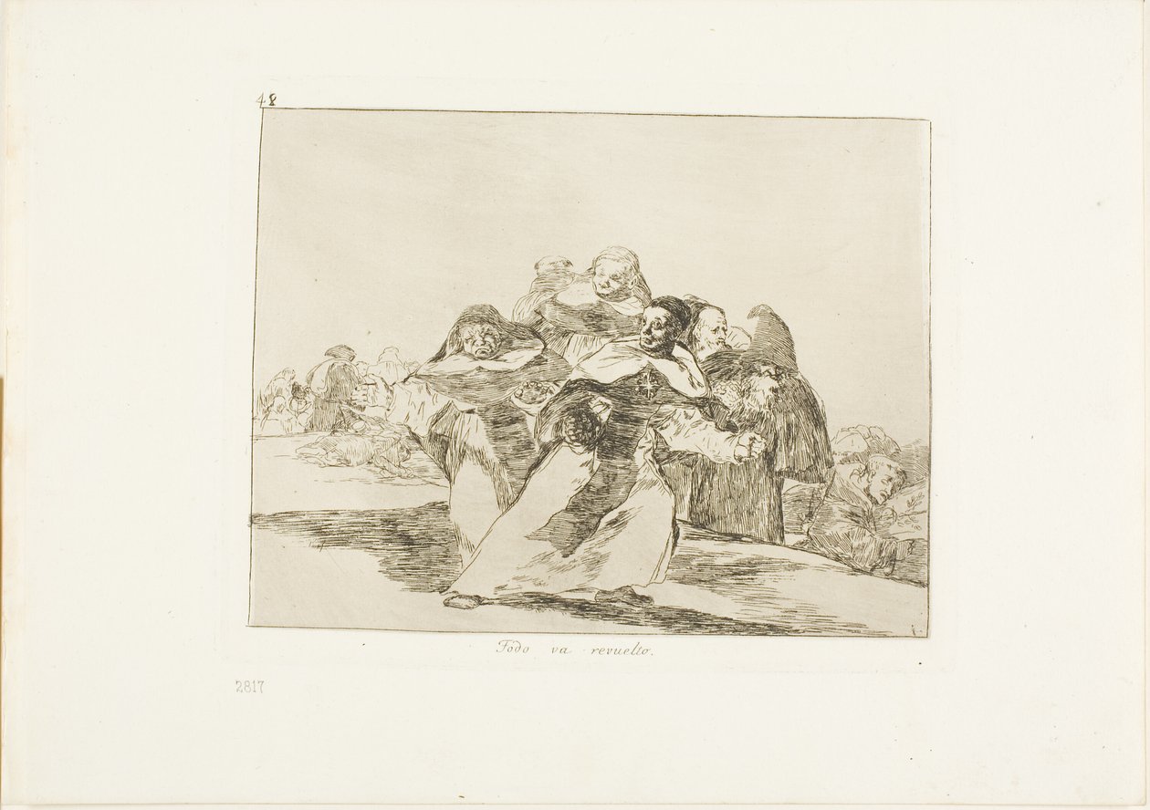 Alles steht Kopf, Platte 42 aus Die Schrecken des Krieges von Francisco Jose de Goya y Lucientes