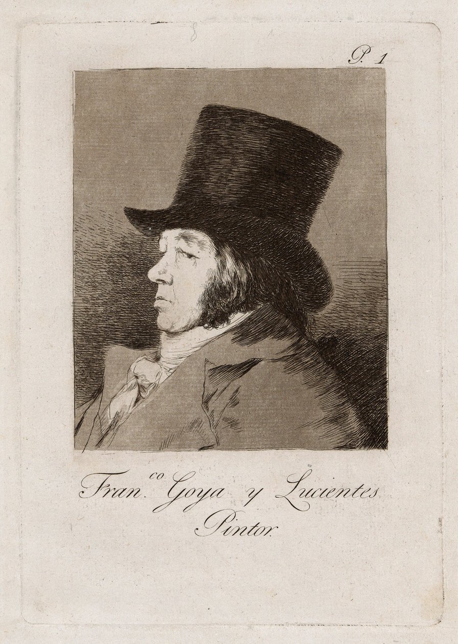 Francisco Goya y Lucientes, Maler, Platte eins aus Los Caprichos von Francisco Jose de Goya y Lucientes