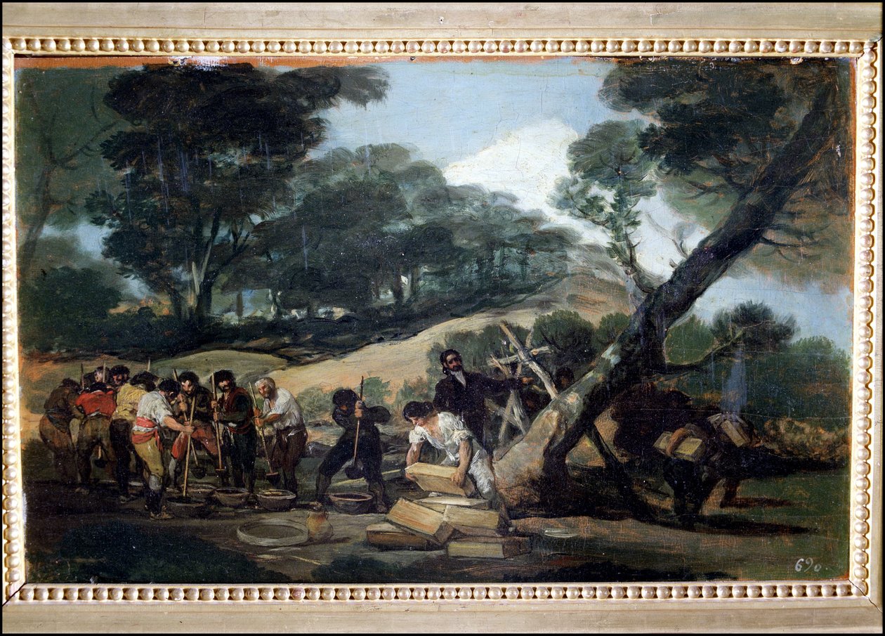 Schießpulverproduktion in der Sierra de Tardienta von Francisco Jose de Goya y Lucientes
