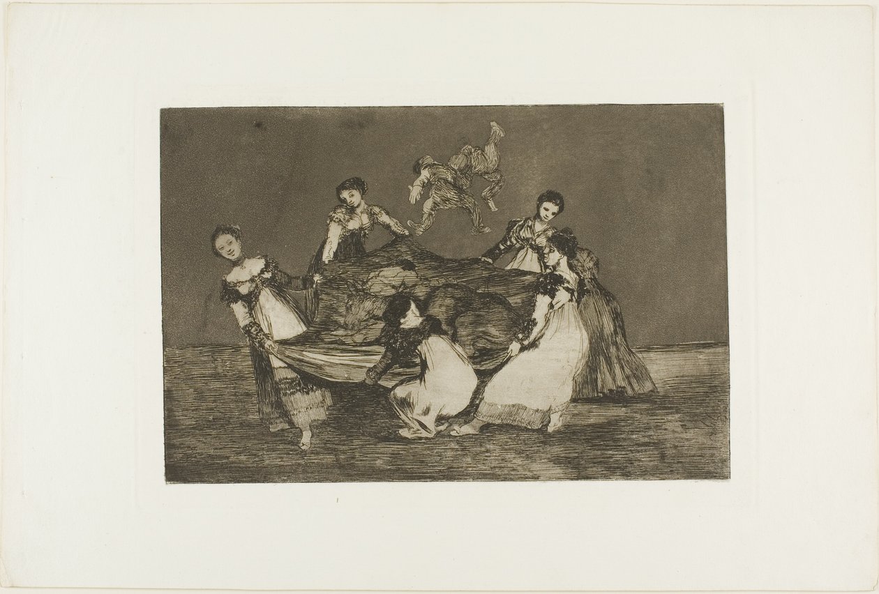 Schwerer als ein toter Esel, Platte eins aus Los Proverbios von Francisco Jose de Goya y Lucientes
