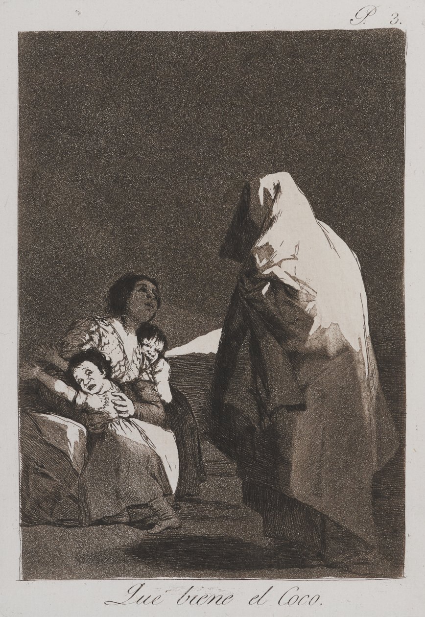 Hier kommt der Bogey-Mann (Que viene el Coco) von Francisco de Goya