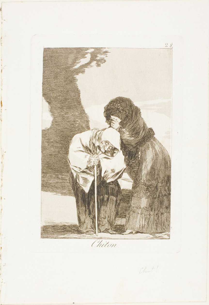 Stille, Platte 28 aus Los Caprichos von Francisco Jose de Goya y Lucientes