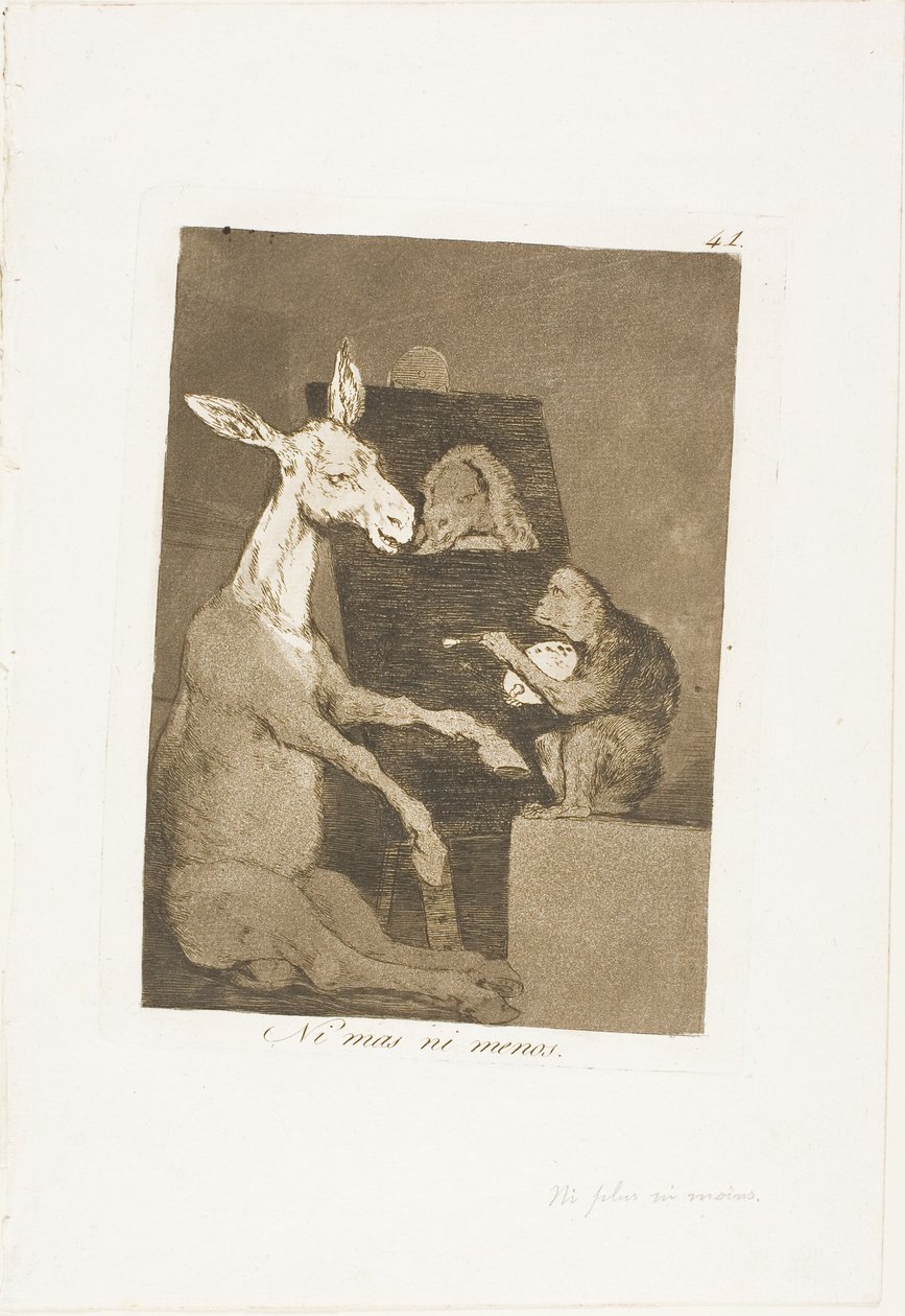 Nicht mehr und nicht weniger, Platte 41 aus Los Caprichos von Francisco Jose de Goya y Lucientes