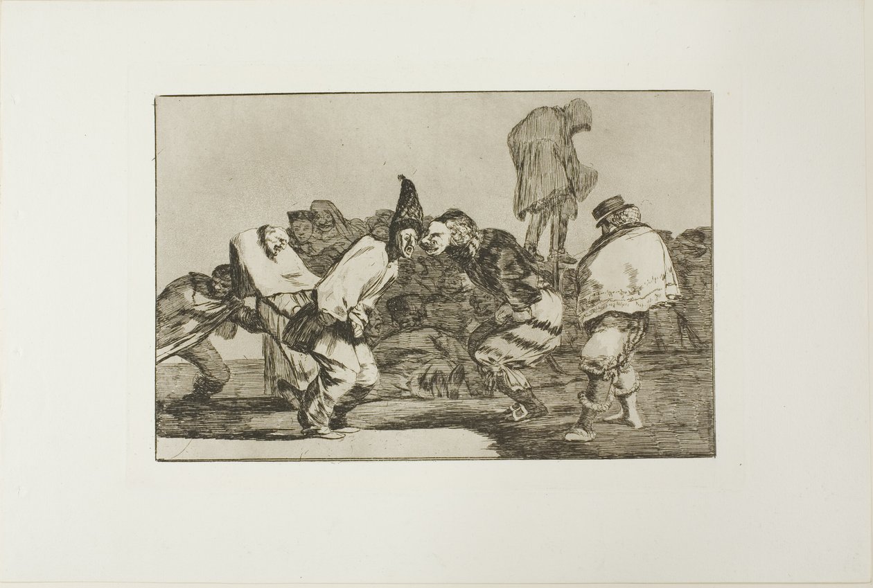 Freue dich, Karneval, denn morgen wirst du Asche sein, Platte 14 aus Los Proverbios von Francisco Jose de Goya y Lucientes