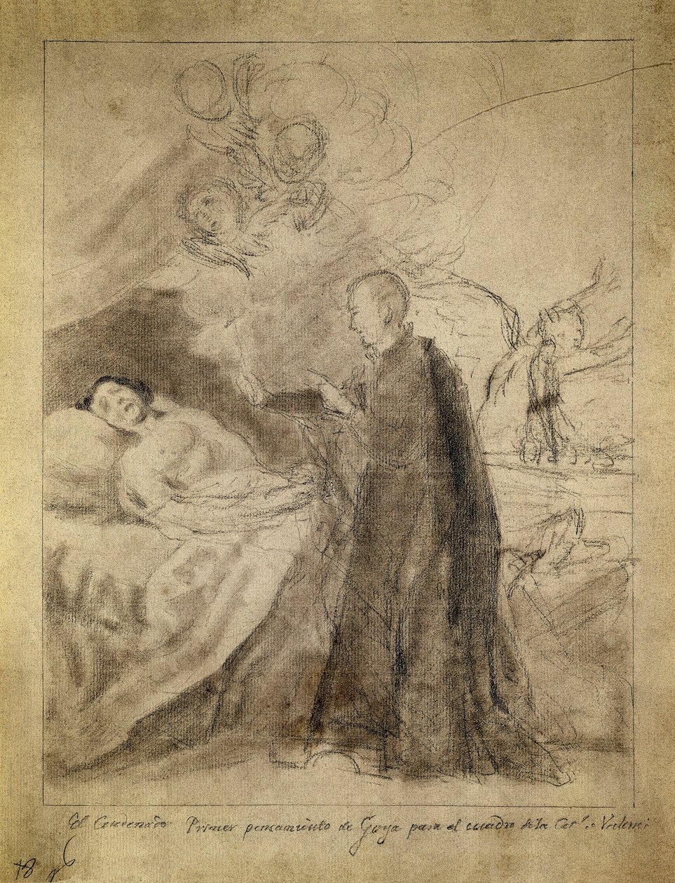 Heiliger Franz Borgia am Bett eines unbußfertigen Sterbenden von Francisco Jose de Goya y Lucientes
