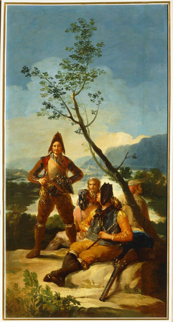 Soldaten bewachen Routen für den Tabakhandel von Francisco Jose de Goya y Lucientes