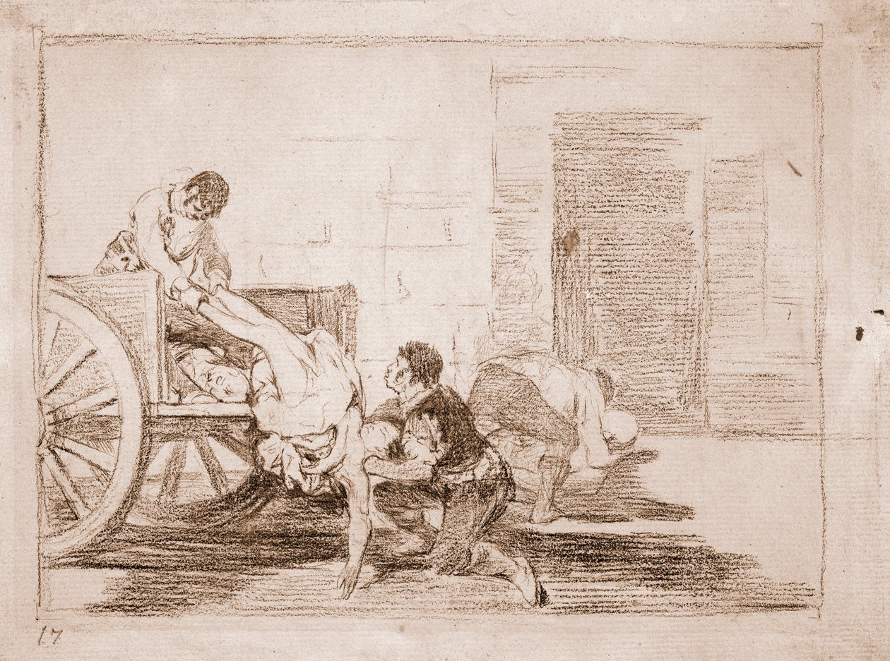 Die Schrecken des Krieges: Wagenladungen zum Friedhof von Francisco de Goya