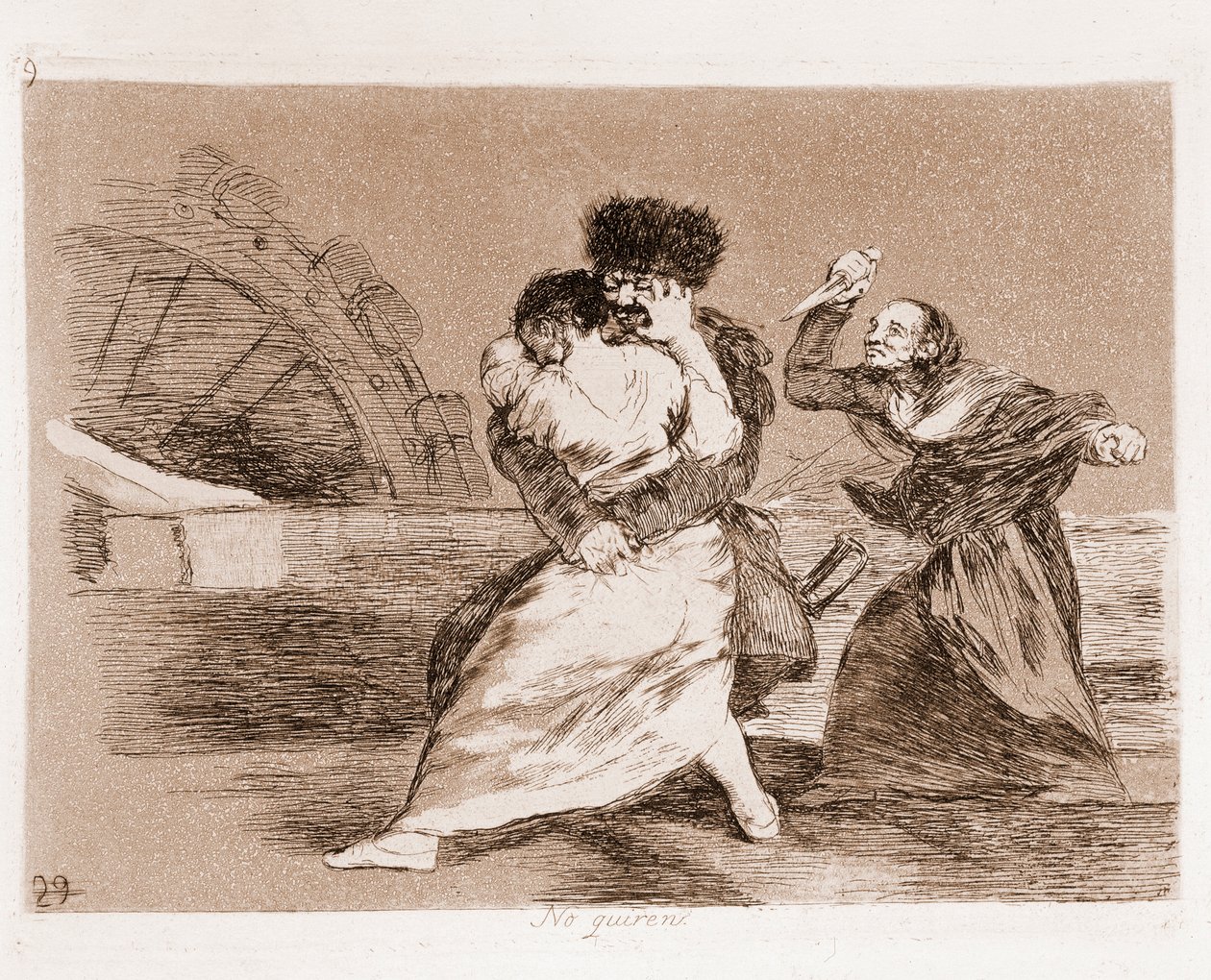 Die Schrecken des Krieges: Sie wollen nicht von Francisco de Goya