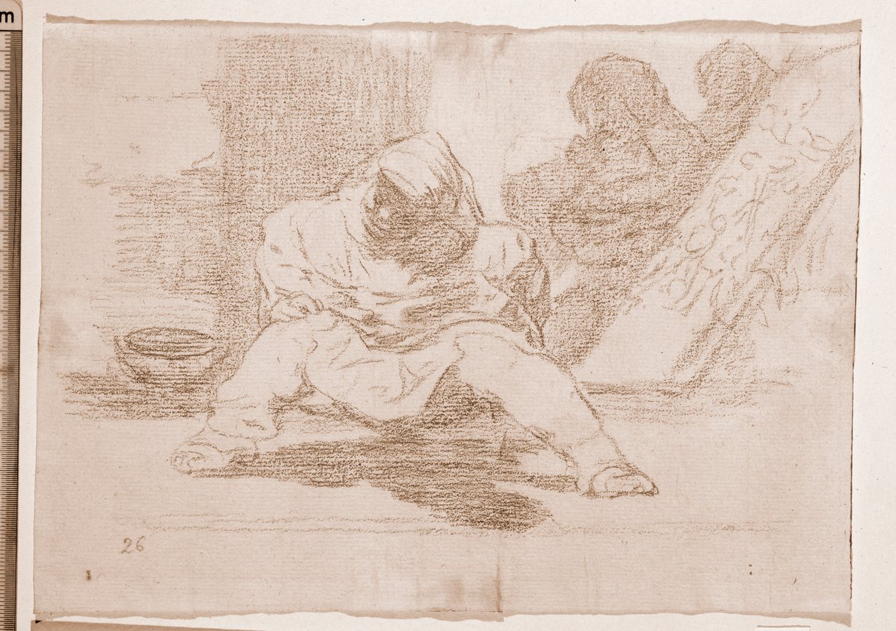 Die Schrecken des Krieges: Welche Verrücktheit! (Vorzeichnung) von Francisco de Goya