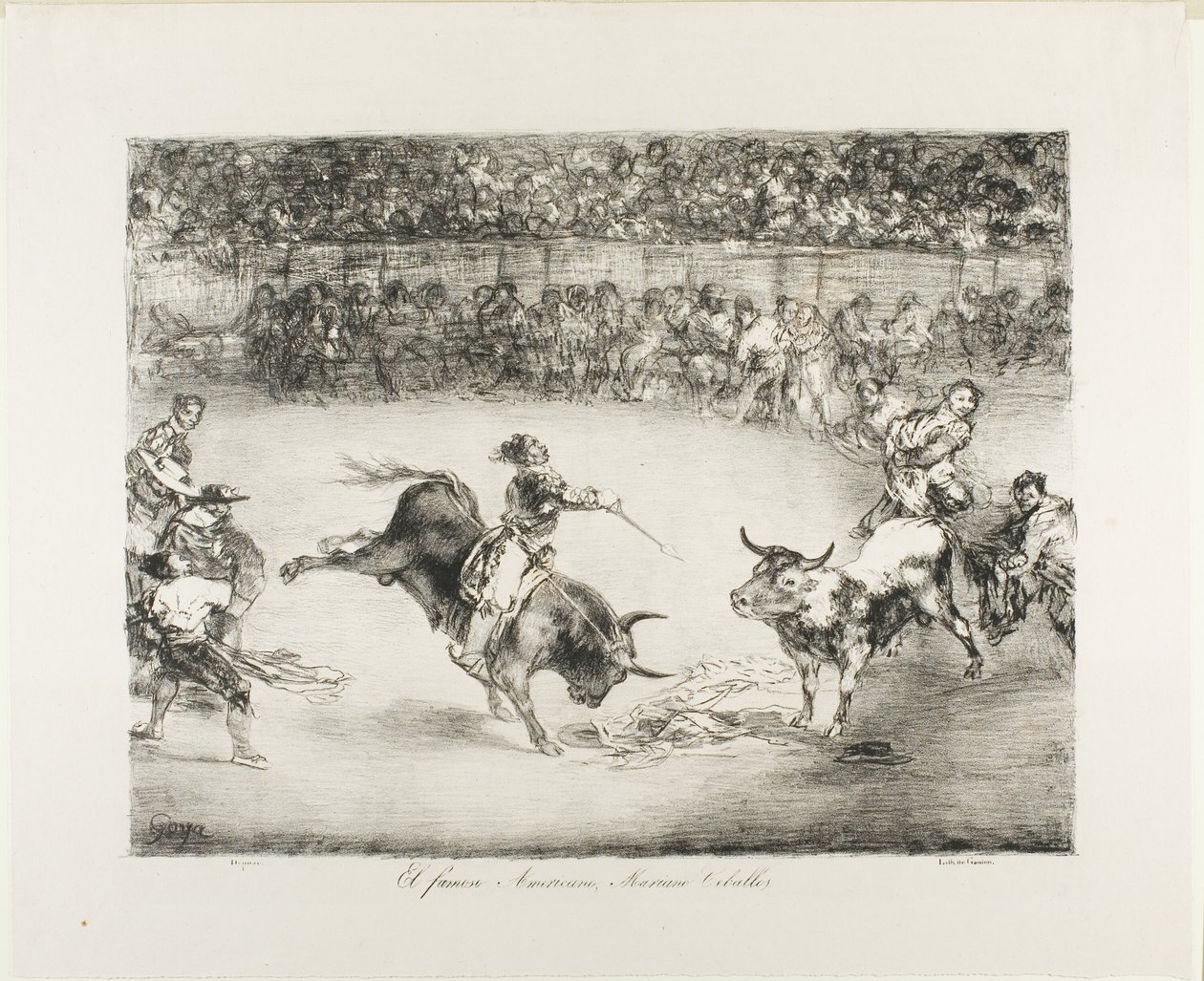 Der berühmte Amerikaner, Mariano Ceballos, aus Die Stiere von Bordeaux von Francisco Jose de Goya y Lucientes