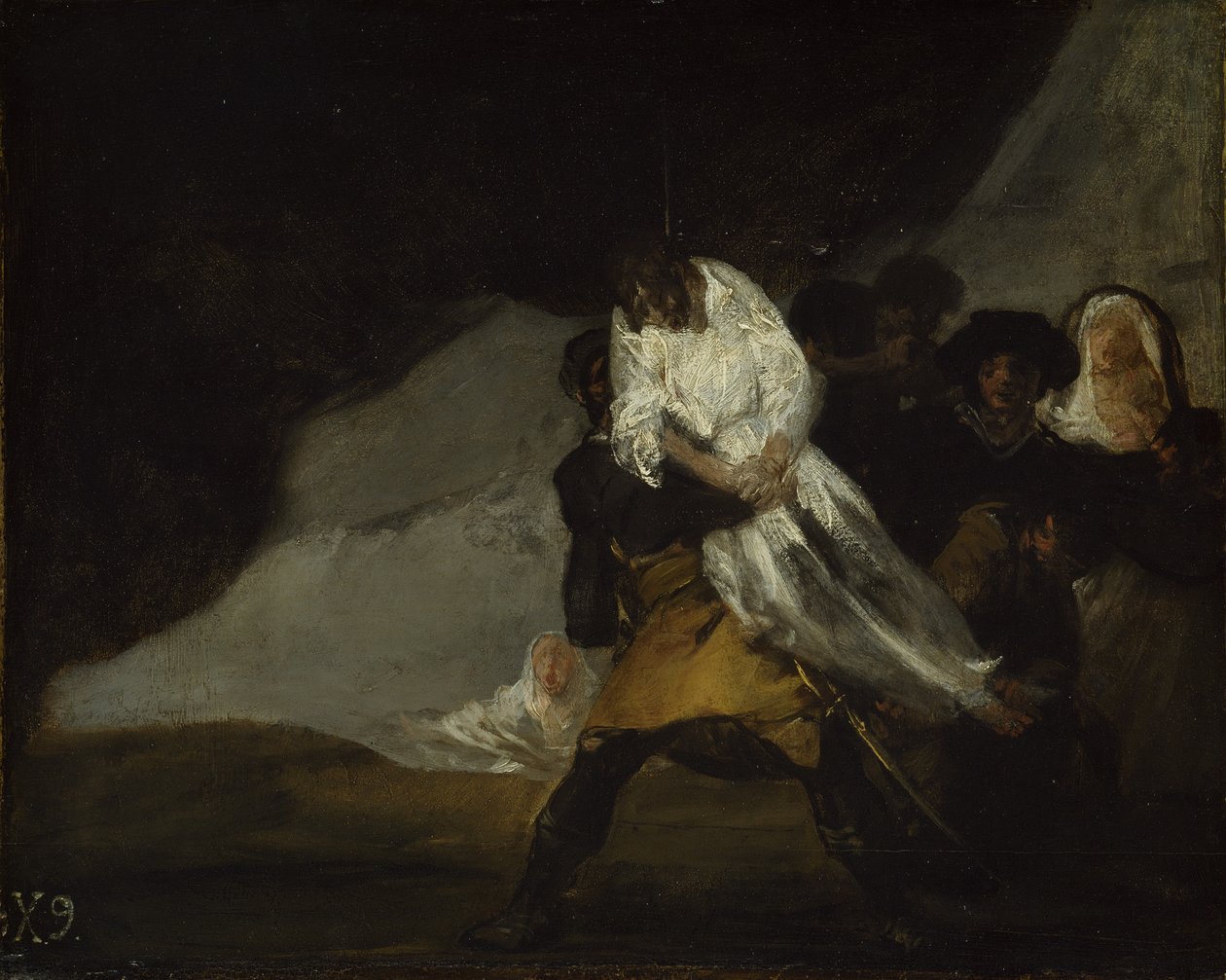 Der gehängte Mönch, ca. 1810 von Francisco de Goya