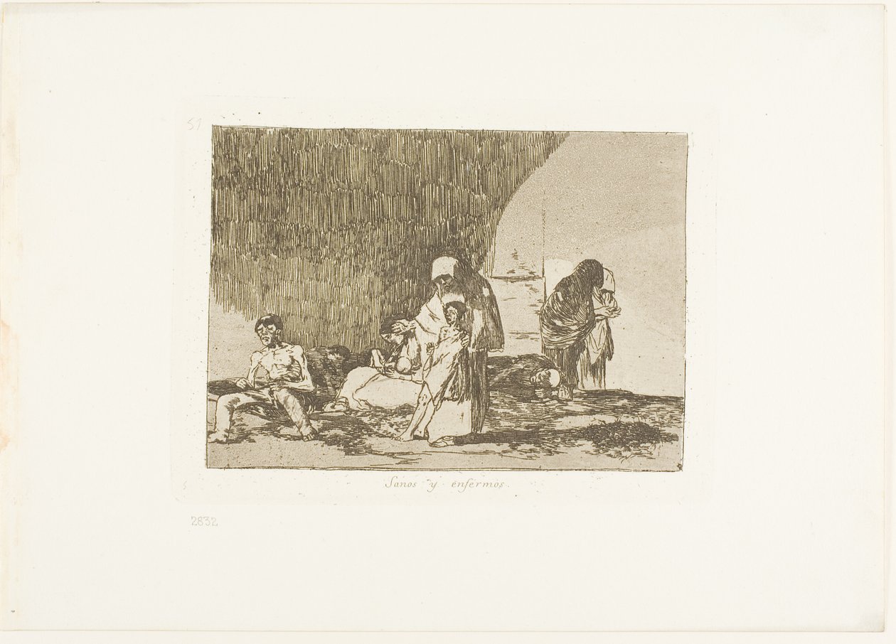 Die Gesunden und die Kranken, Platte 57 aus Die Schrecken des Krieges von Francisco Jose de Goya y Lucientes