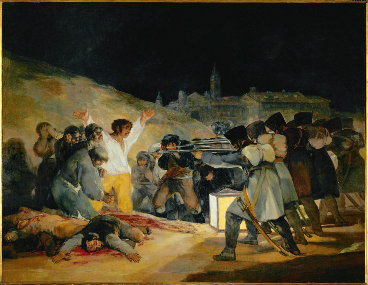 Der 3. Mai: Die Hinrichtung spanischer Aufständischer durch napoleonische Truppen unter General Murat von Francisco Jose de Goya y Lucientes