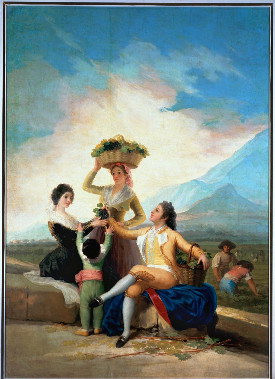 Die Weinlese, Karton für einen Wandteppich von Francisco Jose de Goya y Lucientes