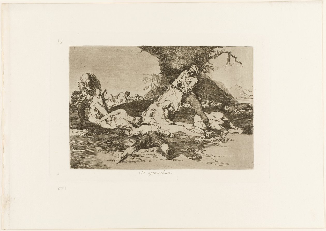Sie nutzen sie aus, Platte 16 aus Die Schrecken des Krieges von Francisco Jose de Goya y Lucientes
