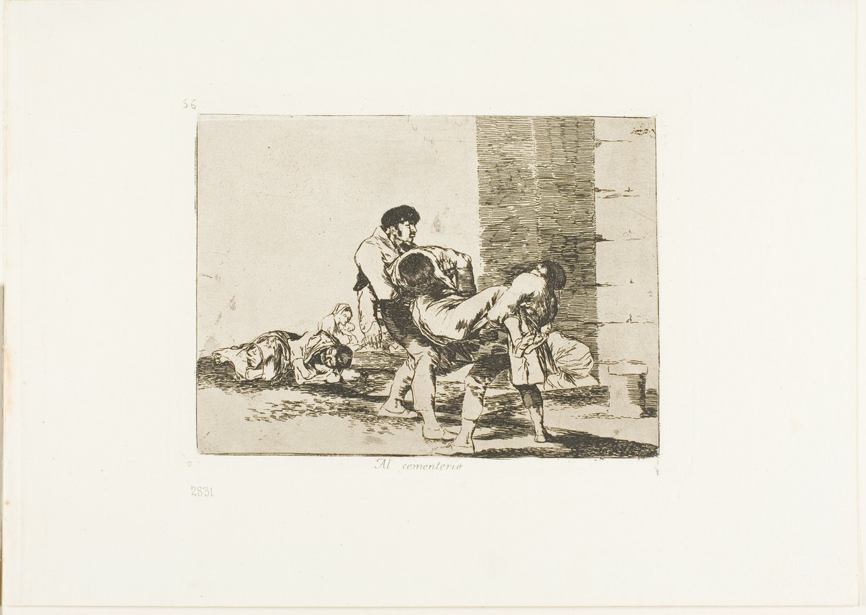 Zum Friedhof, Tafel 56 aus Die Schrecken des Krieges von Francisco Jose de Goya y Lucientes