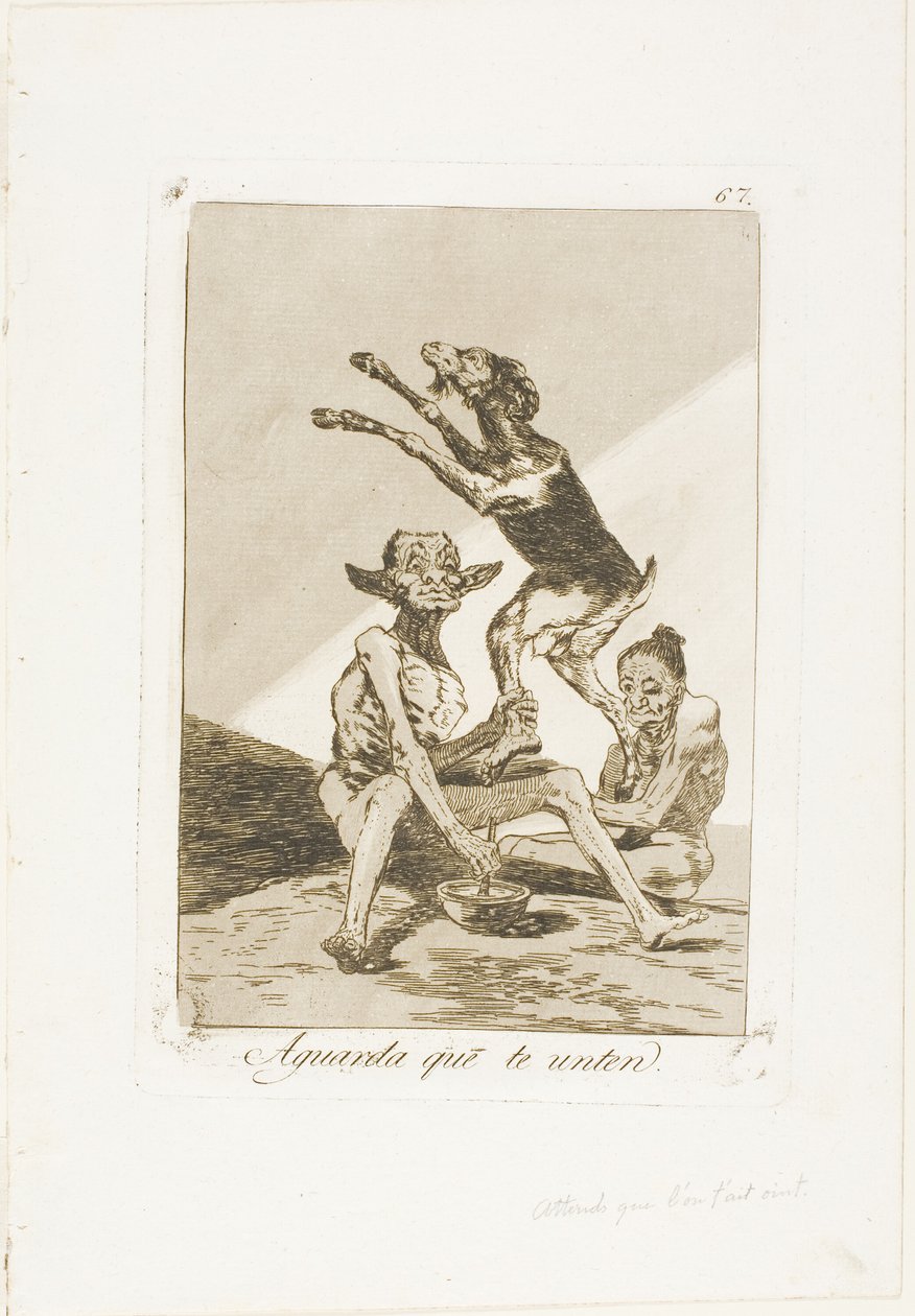 Warte, bis du gesalbt wurdest, Platte 67 aus Los Caprichos von Francisco Jose de Goya y Lucientes