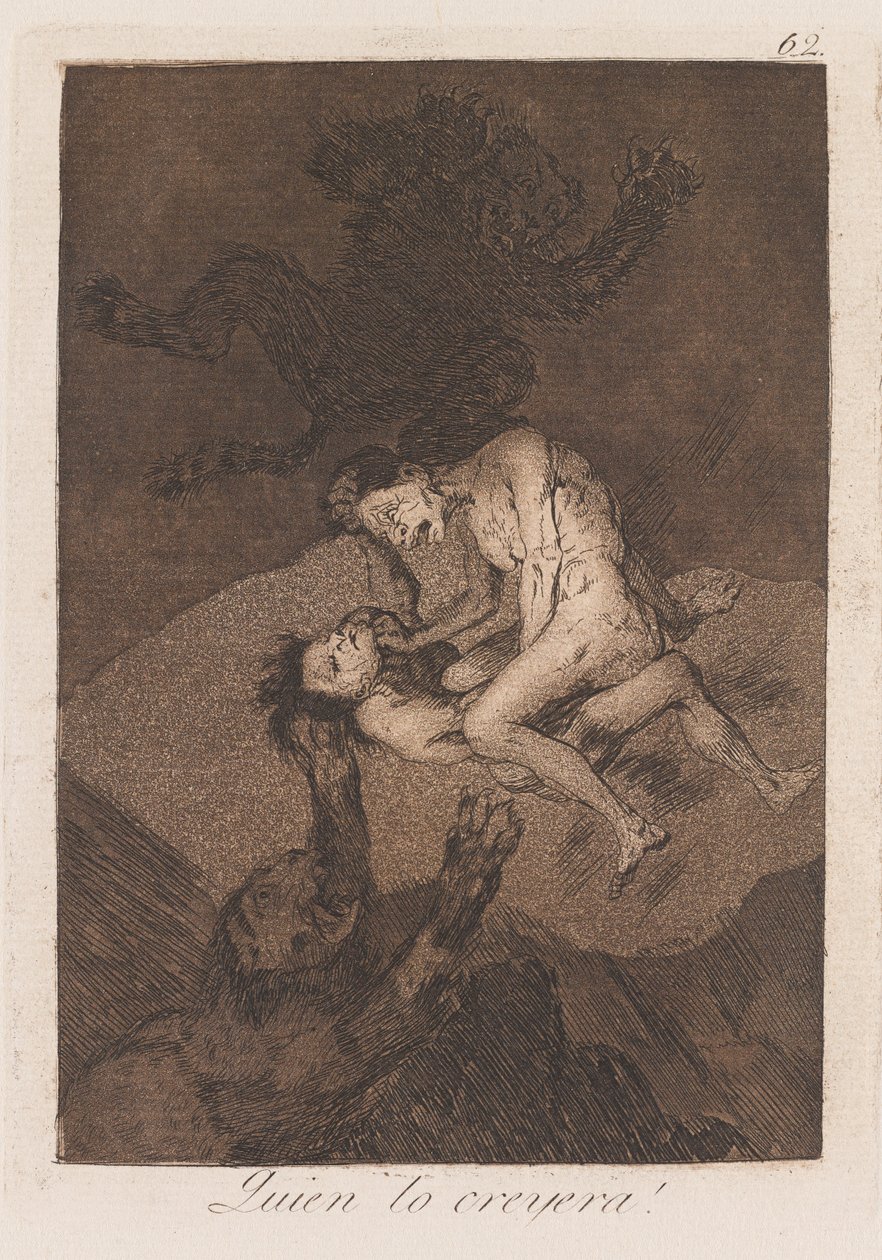 Wer würde es glauben?, spätes 18.-frühes 19. Jahrhundert von Francisco de Goya