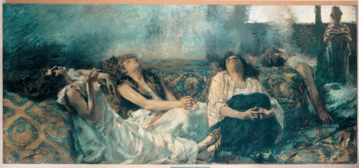 Private Sammlung. Alle rauchenden Frauen Raucherinnen Haschischsucht Rauch von Francisco Llorens Diaz