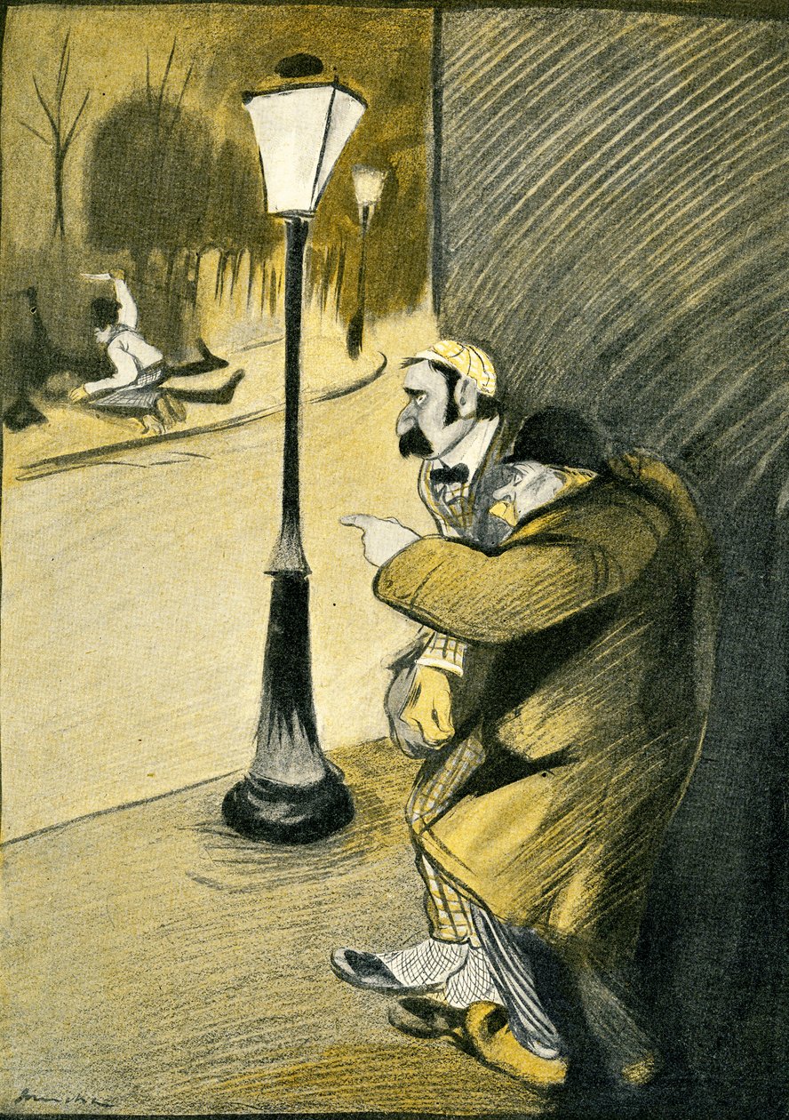 Zwei Engländer werden Zeugen einer Messerstecherei in Frankreich, 1903 von Francisco Sancha y Lengo