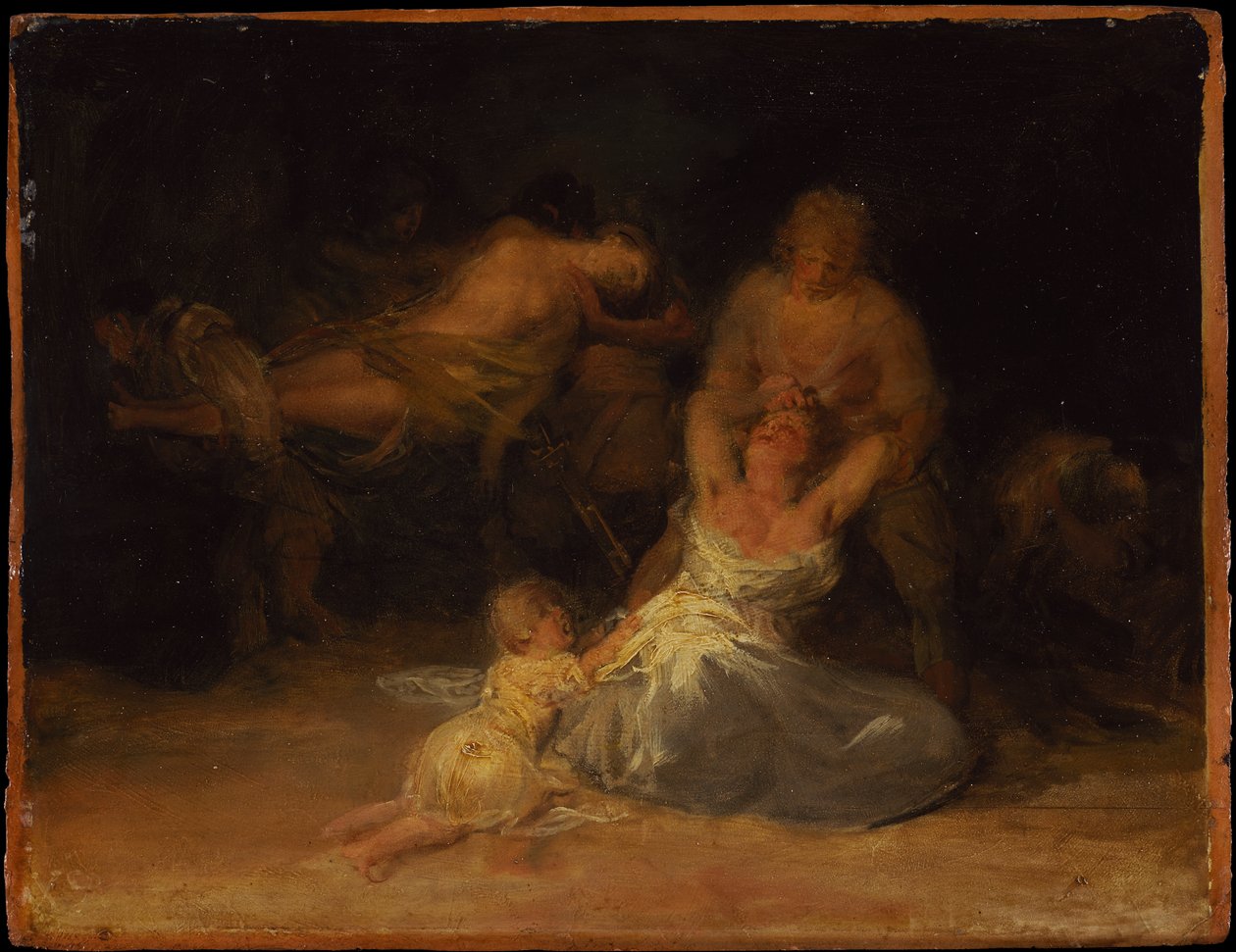 Gewaltakt gegen zwei Frauen von Francisco de Goya