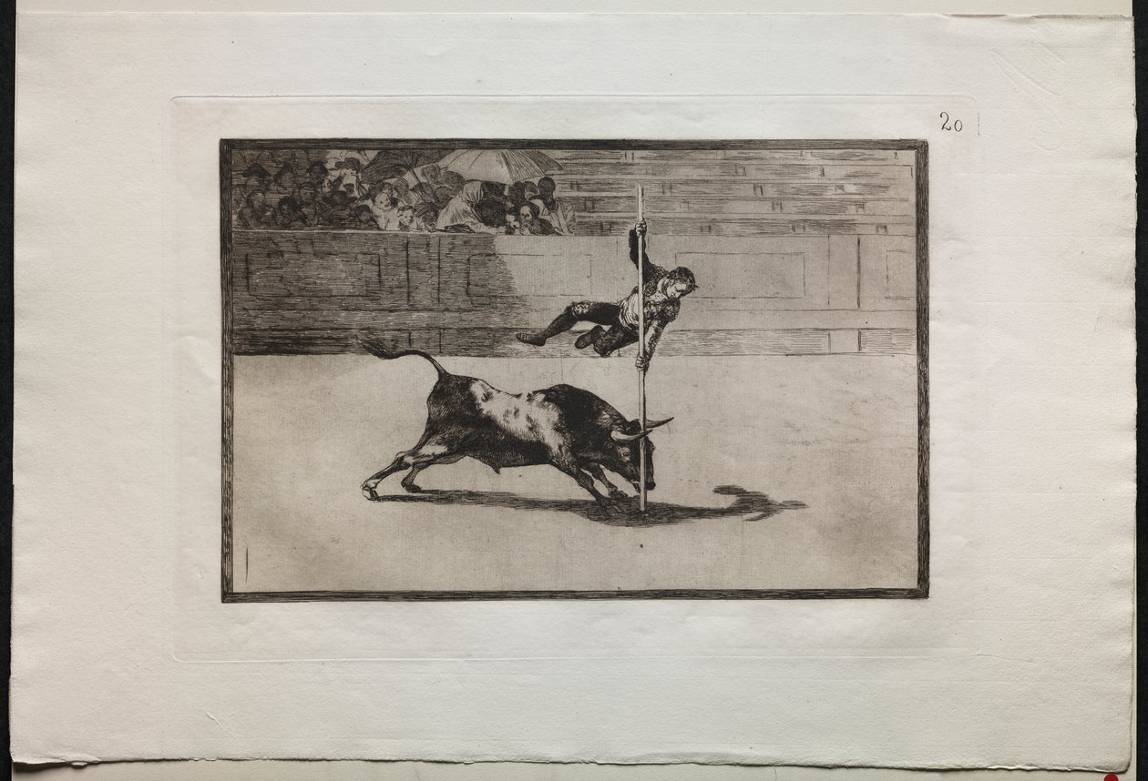 Stierkämpfe: Die Beweglichkeit und Kühnheit von Juanito Apinani im (Ring) in Madrid von Francisco de Goya