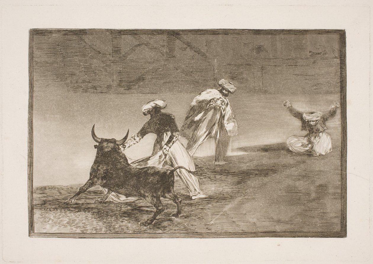 Sie reizen einander im Gehege von Francisco de Goya