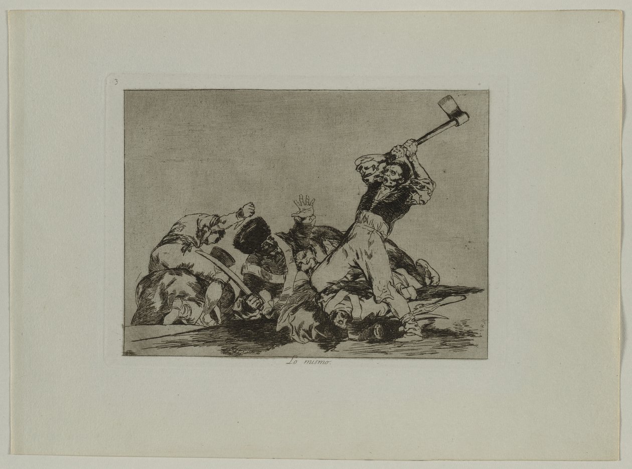 Desastres de la Guerra: Pl., 3, Dasselbe, 1810-1813 von Francisco de Goya
