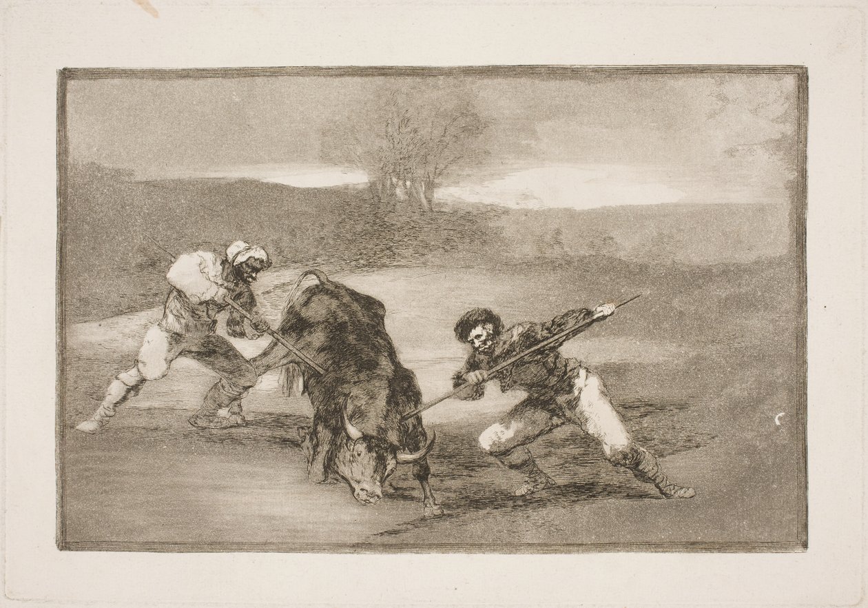 Eine andere Art zu Fuß zu jagen von Francisco de Goya