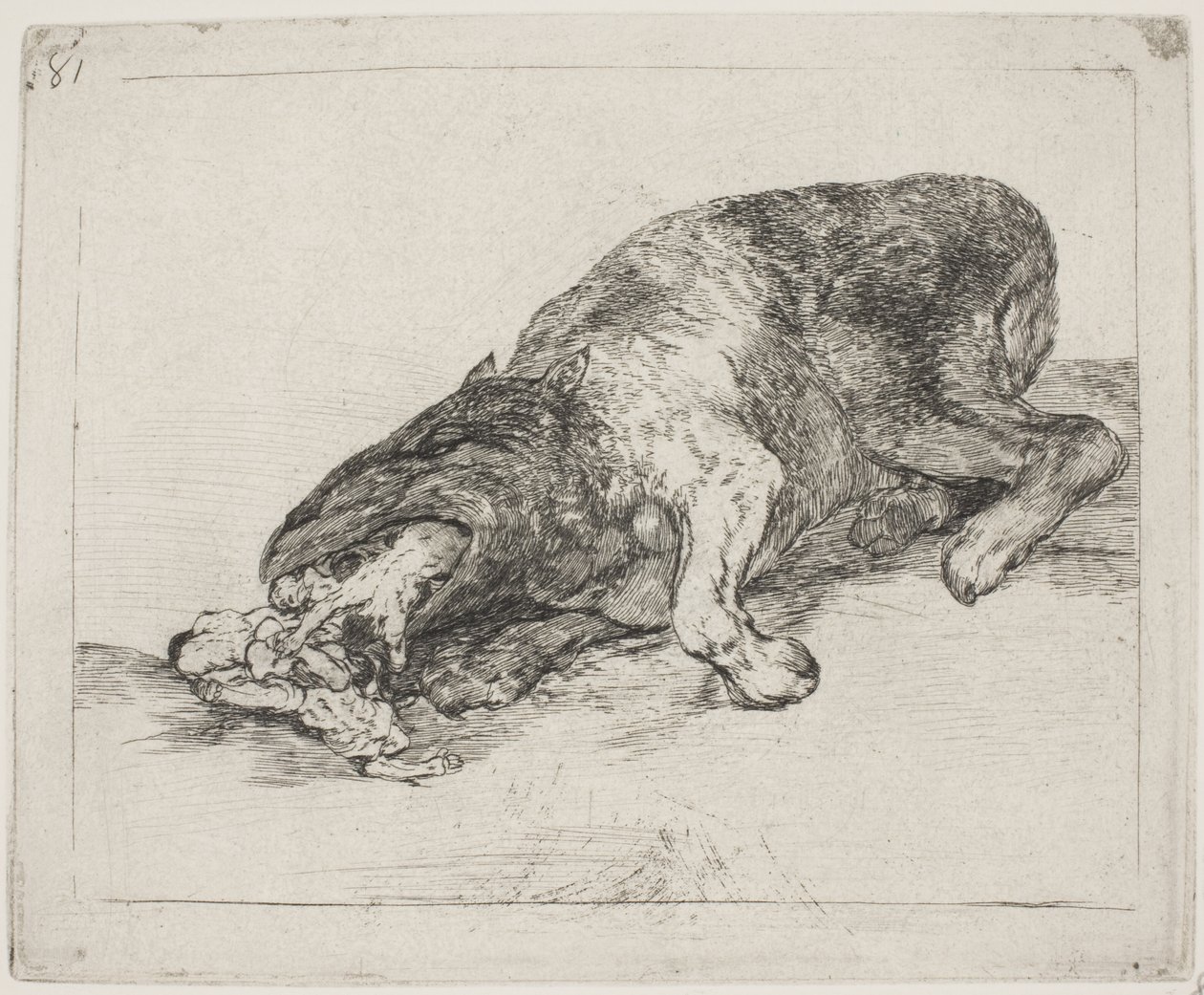 Ein wildes Ungeheuer (81) von Francisco de Goya