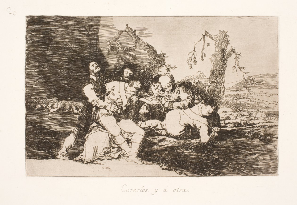 Er verband ihn und kümmerte sich dann um den nächsten (20) von Francisco de Goya