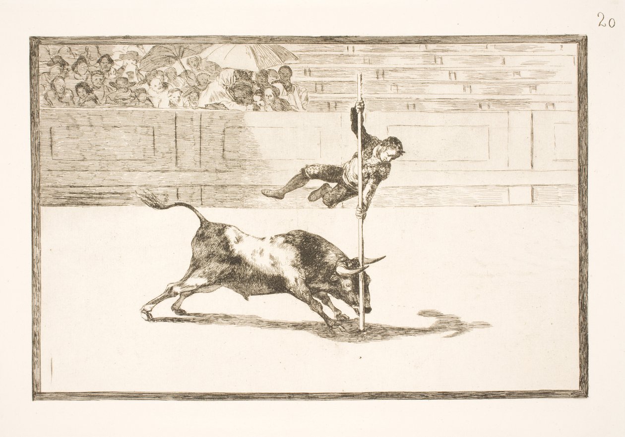 Juanito Apiñanis Geschicklichkeit und Wagemut in der Arena von Madrid von Francisco de Goya