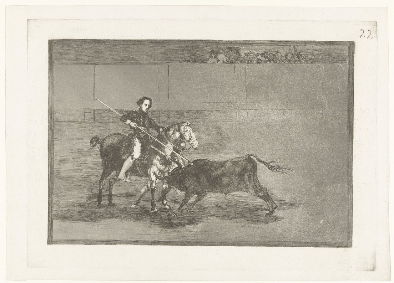 Pajuelera in der Arena von Zaragoza (La Tauromaquia) von Francisco de Goya
