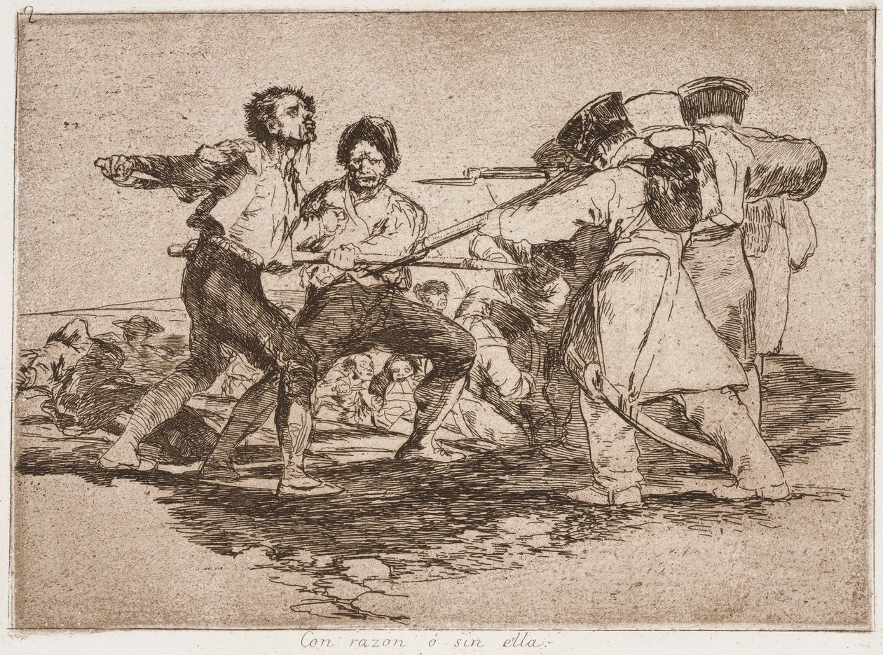 Mit oder ohne Grund, aus der Folge „Die Schrecken des Krieges“ von Francisco de Goya