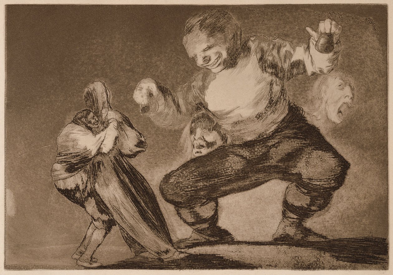 Einfacher Mensch (Bobalicón), aus der Serie Los Disparates von Francisco de Goya
