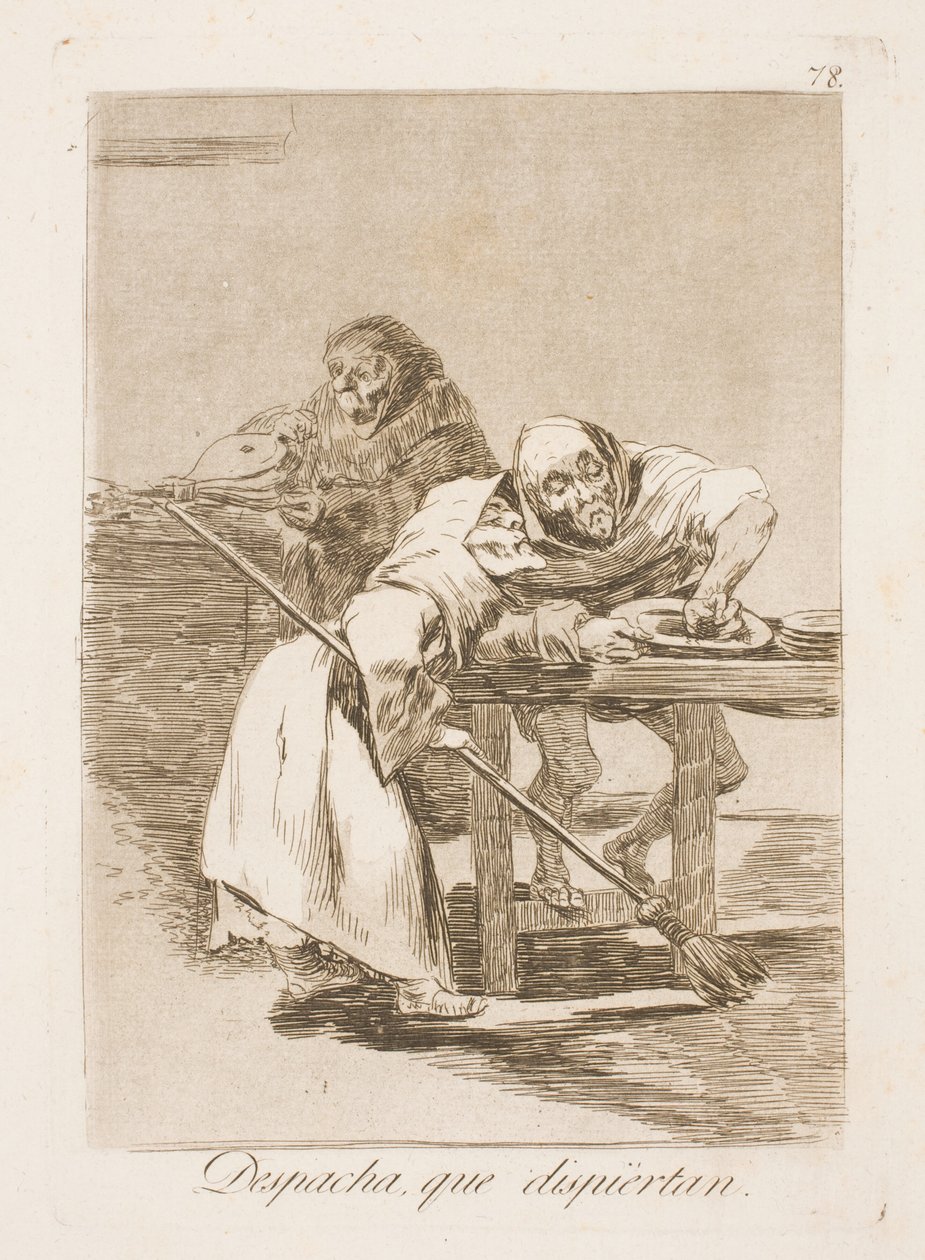 Beeil dich, sie wachen auf! von Francisco de Goya