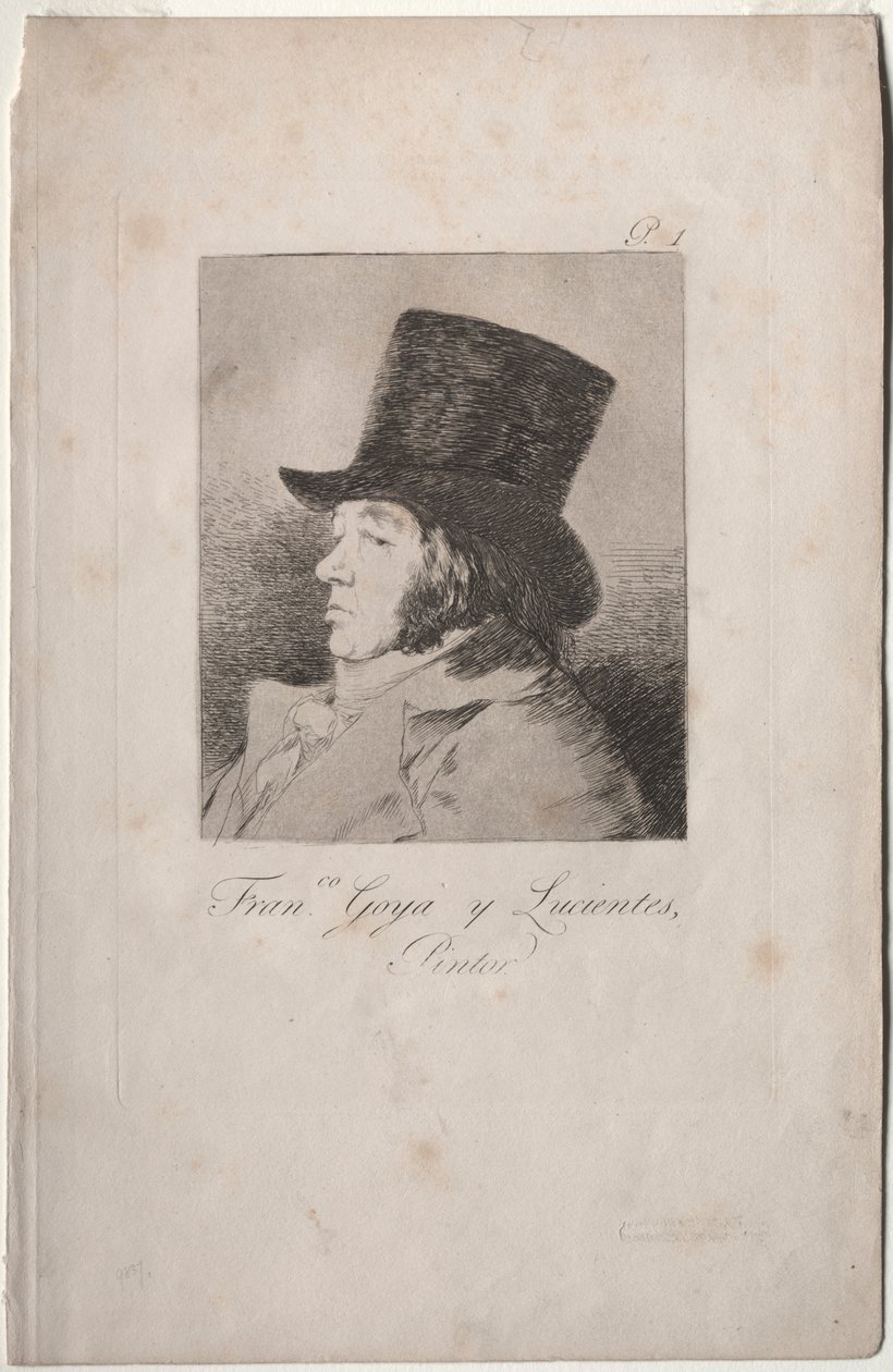 Die Caprichos: Porträt von Goya von Francisco de Goya