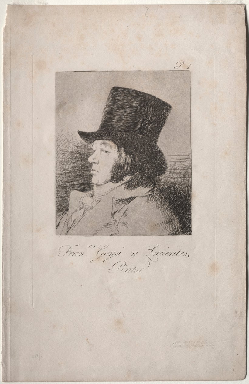 Die Caprichos: Porträt von Goya von Francisco de Goya