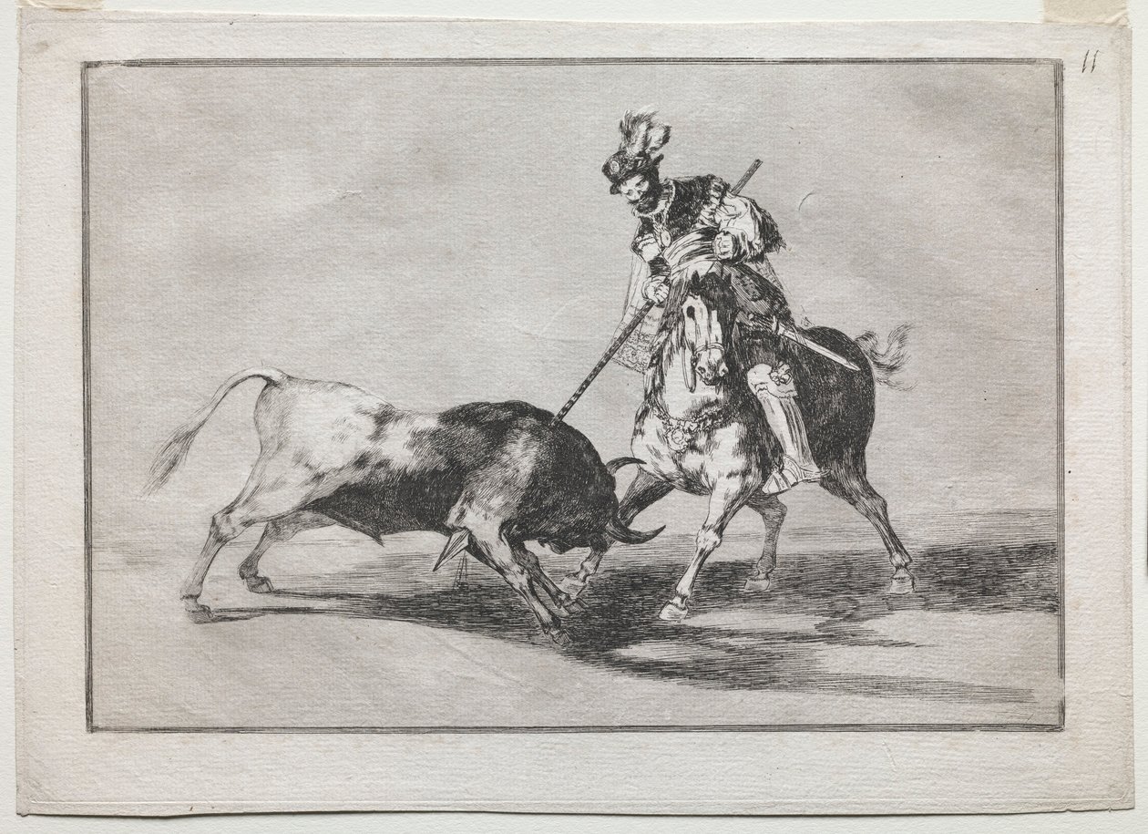 Der Cid Campeador spießt einen weiteren Stier auf, 1815-1816 von Francisco de Goya